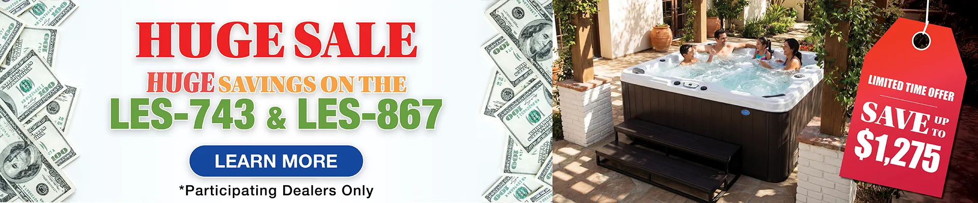 Calspas hot tub being used in a family setting - New York